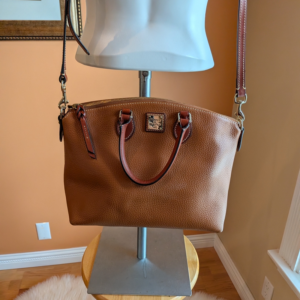 Dooney & Bourke Pebble Carmel Leather Darcy Satchels Women’s brown Like New